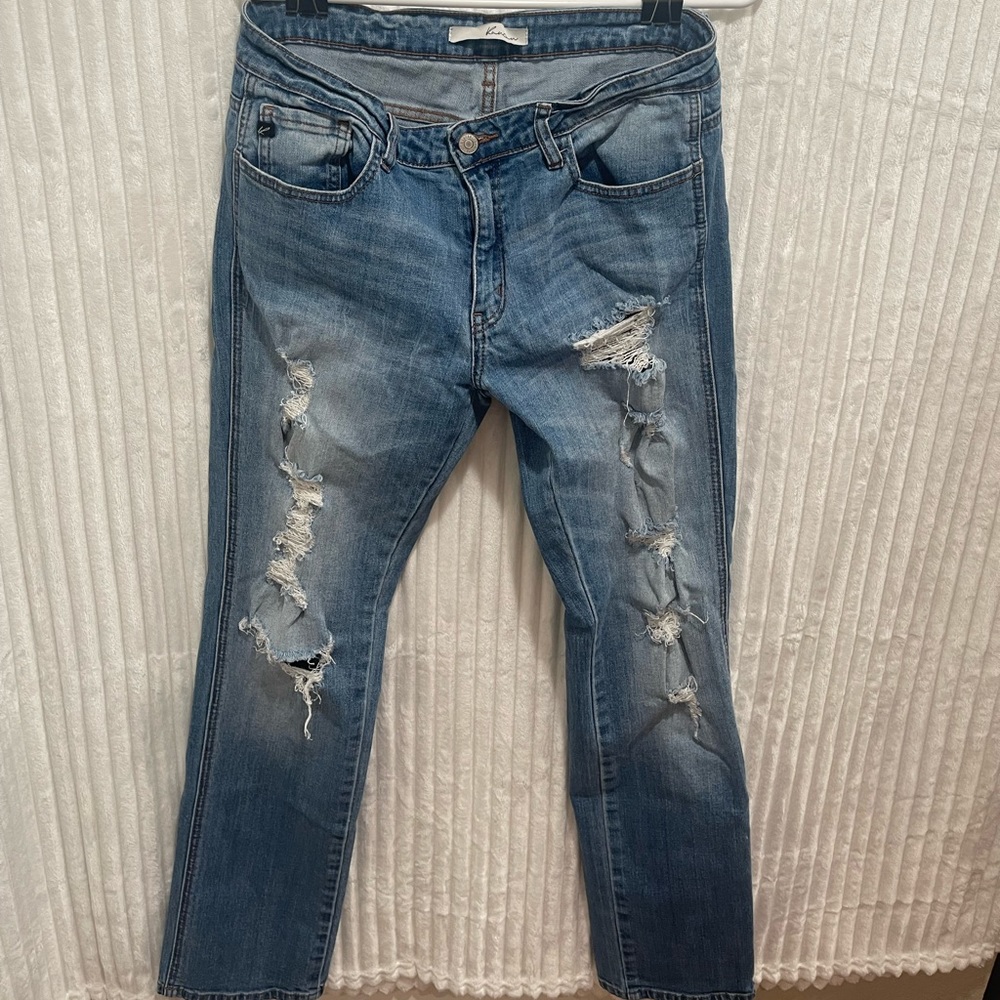 Kancan Straight Leg Distressed Jeans Size 29